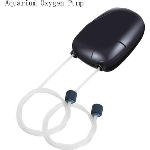 Aquarium Oxygen Air Pump Fish Tank Mini Silent Compressor Single Double Outlet Pumps Aquatic Air Pumps 3W 5W