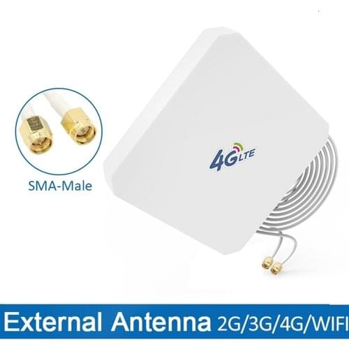 Free Shipping 1pcs 2017 New 4G LTE Antenna 35dbi Sma Male High Gain Wireless Router Network Aerial For Huawei E5375 E589 E5776