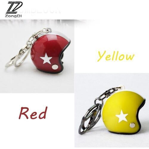 ZD 1Pcs Car styling Key Chain Motorcycle Safety Helmet Bike For Hyundai Tucson 2017 Solaris ix35 i30 Suzuki Swift Mitsubish ASX