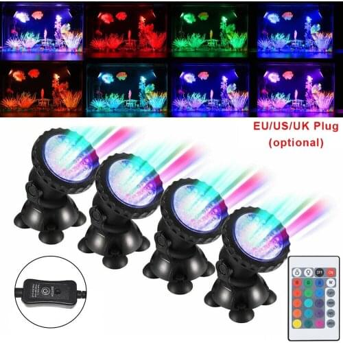 RGB Submersible Pond Spotlight Remote Control 36 LED Garden Landscape Lawn Light Outdoor Underwater Fountain Pool Aquarium Lamp