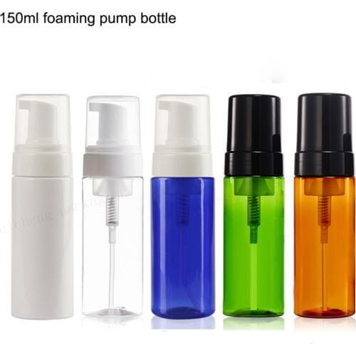 20 X Soap lotion cream pump bottle 100ml 200ml foam Dispenser clear amber blue green white plastic bottle cosmetic container 5oz
