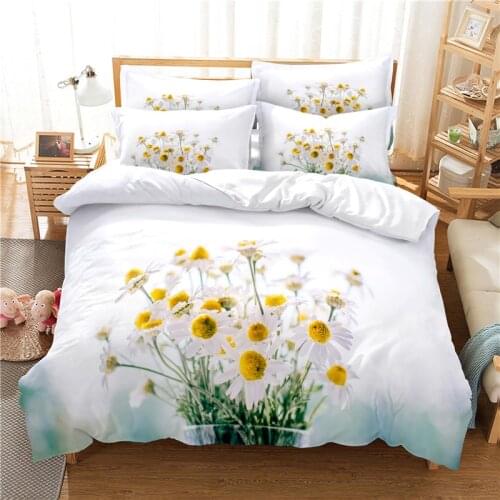Beautiful Flower Bedding Set Duvet Cover Set 3d Bedding Digital Printing Bed Linen Queen Size Bedding Set Fashion Design