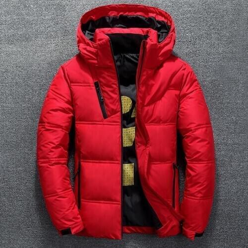 Winter Warm Men Jacket Coat Casual Autumn Stand Collar Puffer Thick Hat White Duck Parka Male Mens Winter Down Jacket With Hood