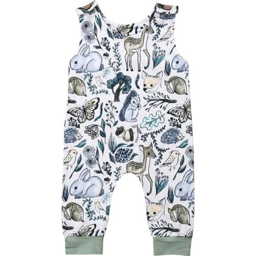 Cute Bunny Newborn Baby Boy Girl Romper Infant Baby Easter Clothing Sleeveless Jumpsuit Playsuit Summer Baby Costumes