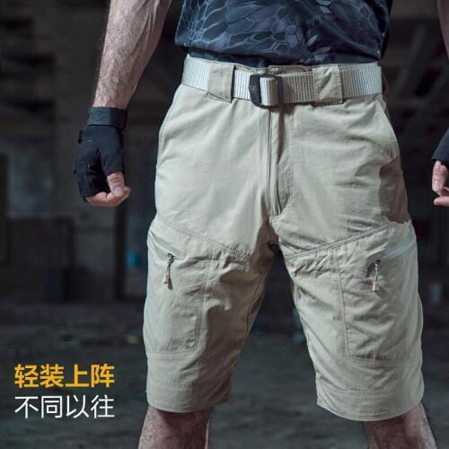 Men Tactic Combat Training Elastic Shorts Male Outdoor Camping Climbing Hiking Quick Dry Sports Running Fishing Short Trousers