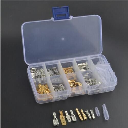 Male and female butt combination set, auto parts, cold press terminal, terminal block box, 150 pcs
