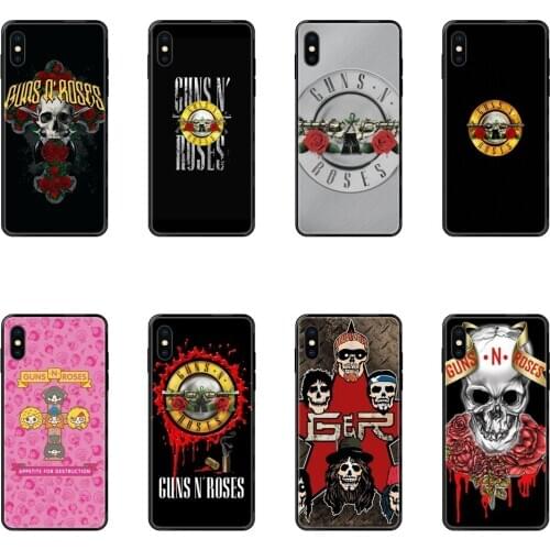 Guns N Roses Music Band Retro Black Soft Painted Cover Phone Case For Redmi 3S 4X 4A 5 5A 6 6A 7 7A 8 8A 8T 9 9A K20 K30 S2 Y2