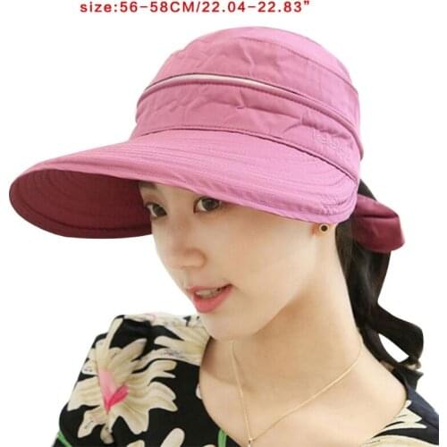 Transformable Solid Color Topless Sun Hat Visor Sun-Proof Suitable for Girls Tennis Golfing Cycling S06 21 Dropshipping
