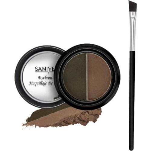 3pcs/set Brown & Black Eyebrow Powder Waterproof Eyebrow Cream Professional Long Lasting Eyebrow Powder Natural Eye Makeup Tool