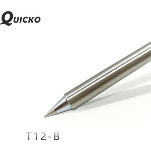 QUICKO T12-B Shape B series Solering iron tips for T12 FX9501/951/952 Handle Welding tools Electronic OLED&STC t12-LED station