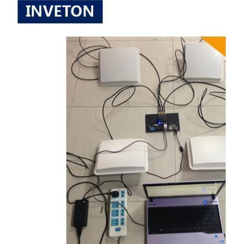 Rs232/ rj45 tpc/ip impinj 4 port uhf long range industrial rfid reader 840-960mhz epc gen2 Multi-tag reader for asset tracking
