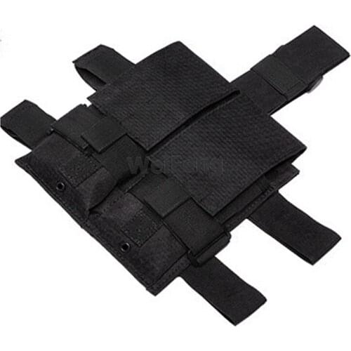 Tactical M4 Pistol Rifle Double Magazine Pouch Drop Leg AK AR 5.56 Mag Bag Holster Airsoft Paintball Hunting Thigh Magazine Bag