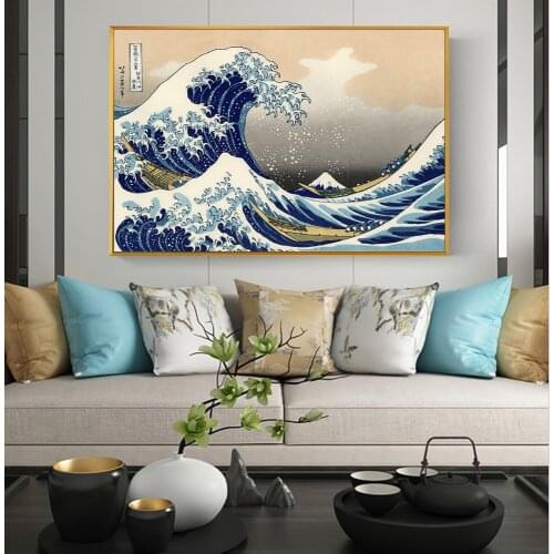 The Great Wave off Kanagawa Canvas Paintings on the Wall Art Posters And Prints Classical Famous Seascape Art Pictures Cuadros