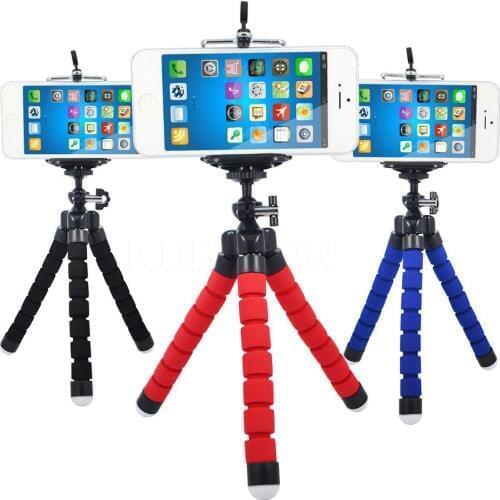 Universal Car Phone Holder Mini Flexible Octopus Sponge Tripod Bracket Selfie Stand Mount Monopod for iPhone Samsung LG Camera