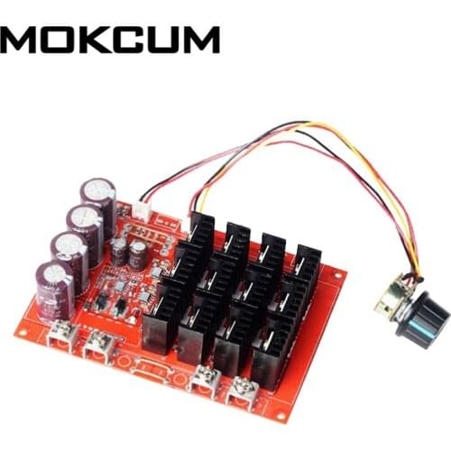 DC 9V-50V Speed Controller DC Motor Speed Controller 3600W 60A PWM Speed Control Module DC10V-50V 15Khz N Switch Extension Cord