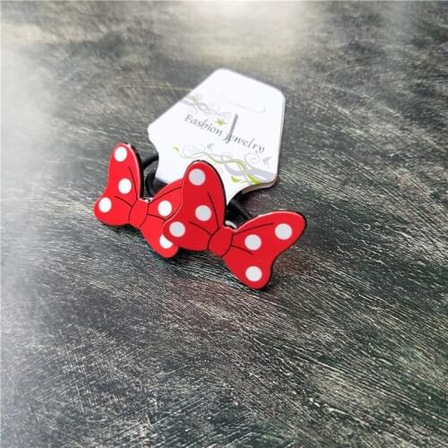 2PCS New Cute Cartoon Bowknot BB Clips Kids Hairpins Girls Accessories Children Headwear Baby Clips Headdress Elastic Hair Bands