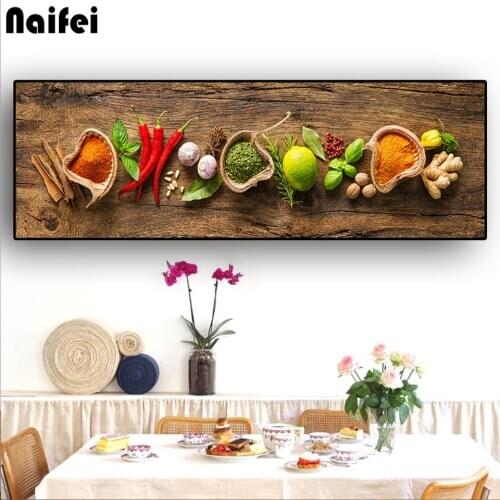 Grains Spices Spoon Peppers Kitchen Diamond Painting 5d DIY Diamond Embroidery Cross Stitch Full square drill Art Food Picture