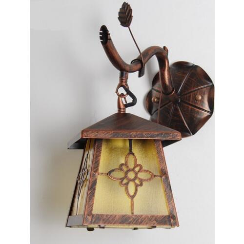 Iron American village dining room wall lamp retro restaurant in front of the balcony aisle bedroom bedside lamp wall lamp FG236