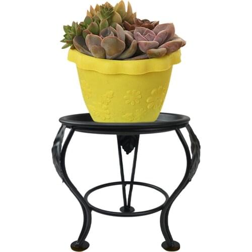 Iron Flower Pot Stand Indoor Outdoor Table Mini Plant Stand Rack Free Standing Bonsai Holder Flower Pot Candle Holder Shelf Tray