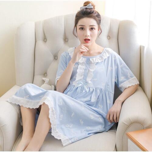 Casual nursing pajamas for pregnant women breastfeeding nightgown sleepwear cotton pregnancy nightwear nightdress nursing pyjama