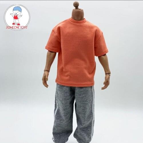 1/6 Male Soldier Figure casual clothes T shirt sport trousers sport set for 12 inches Strong Body Figures