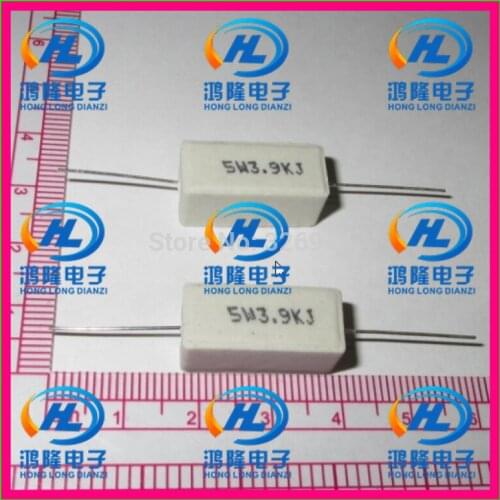 10pcs/lot) 5W 3.9K ohm +/-5% / 5W 3.9K ohm 5% / 5W 3.9KRJ /5W3K9J