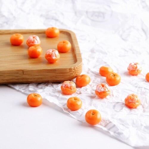 10pcs/pack 3D Resein Orange Cabochon Fit Earring Base Jewelry Making DIY