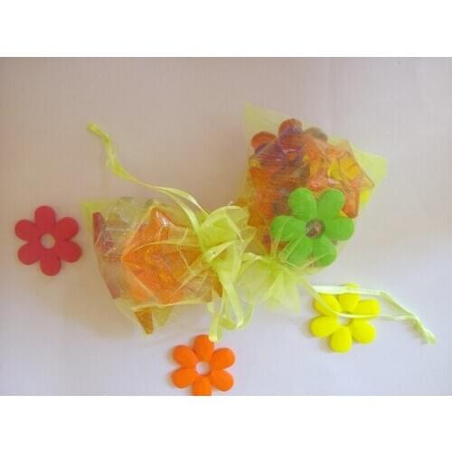 100pcs 7*9cm Light Green Organza Gift Bag Jewelry Packaging Display Bags Drawstring Pouch For Bracelet/necklace Mini Yarn Bag