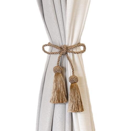 2Pcs/pair 96cm Long Curtain Hanging Tassel Fringes Ropes Tieback Buckle Hook Curtain Accessories Belt Gifts Packaging Tapes
