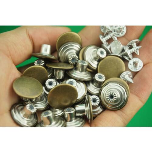 5set / lot Free Shipping 17mm Mens Bachelor Metal Buttons For jeans Suspenders Replacement Instant