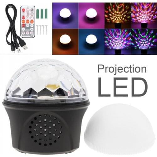 9 Color Bluetooth Magic Ball Crystal Speaker Light Disco USB Laser Mini Strobe Light Stage Effect Light Chargeable new