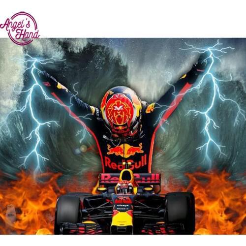 5D DIY diamond embroidery Racing car God diamond painting Cross Stitch full drill square Rhinestone mosaic home decoration gift