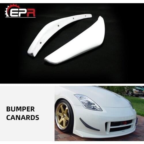 Car Accessories NIS Style Version 2 Fiberglass Front Bumper Canard FRP Fiber Glass NI Tuning Splitter Kit For Nissan 350Z Z33