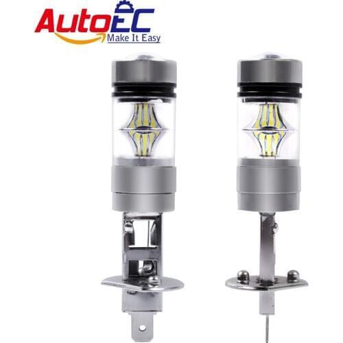 AutoEC 2x H1 100W High Power 20LED Car Auto Fog Lamp Bulbs Daytime Running Light DC12V #LJ70