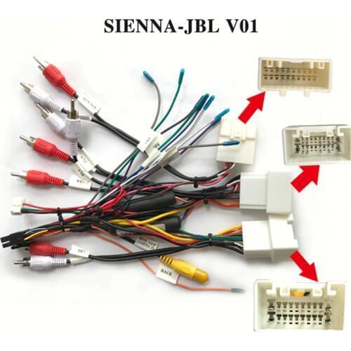 Car Radio Wiring Harness Cable Only For Toyota SIENNA Plug for ARKRIGHT Android Device