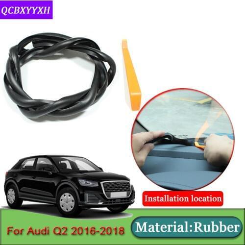 Car-styling For Audi Q2 2016-2018 Rubber Anti-Noise Soundproof Dustproof Car Dashboard Windshield Sealing Strips Car Accessories