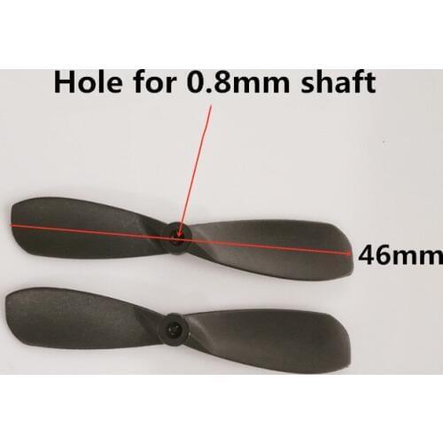 Free Shipping Length 46mm Hole 0.8mm Tail Blade Rotor Prop Propeller Fan DIY Rc Helicopter Rc Spare Parts