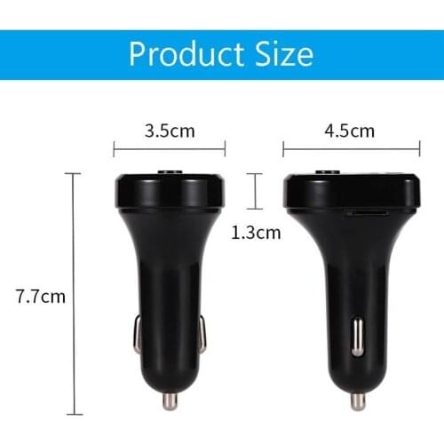 Bluetooth 5.0 FM Transmitter Car Kit MP3 Modulator USB Receiver Player Audio Charger Dual Fast 3.1A Wireless Handsfree P4D6