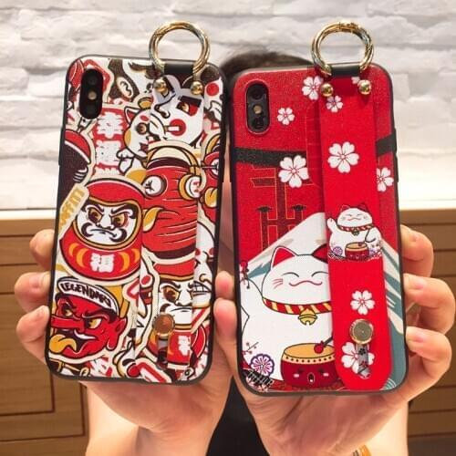 Lucky Cat 3D Embossed Phone Case For iPhone X XS XR 11 12 Pro MAX 6 7 8 Plus Capa Soft TPU Back Covers Animal Matte Phone Cases