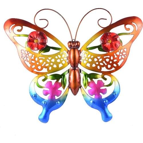 Decor\ Butterfly Iron Ornaments Crafts Pastoral Style Lovely Vivid Subtle Natural Hanging Decoration Pendant