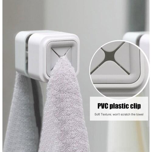 Towel Holder Sucker Wall Window Bathroom Tool Kitchen Storage Hooks Creative Punching-Free Towel Plug Home Towel Organizer Rack