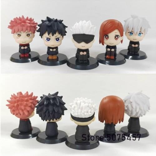 5pcs/set Jujutsu Kaisen Anime Figure Itadori Yuji Action Figure Fushiguro Megumi Kugisaki Nobara Gojo Satoru Figurine Model Toys