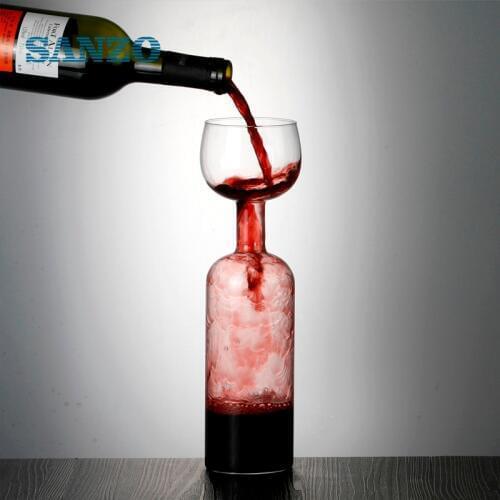 25oz/750ml capacity senior hangover bottle gift bottle red wine glass wine decanter handmade glass 900026
