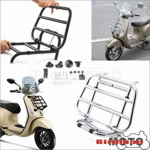 Chrome/ Black Stainless Steel Front Luggage Rack Bracket for VESPA Sprint 150 2017 Primavera 150 2015-19 Motorcycle Accessories
