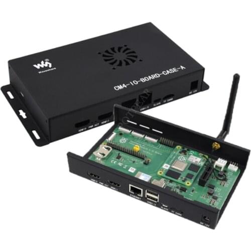 Metal Box (A) with Cooling Fan for Raspberry Pi Compute Module 4 IO Board