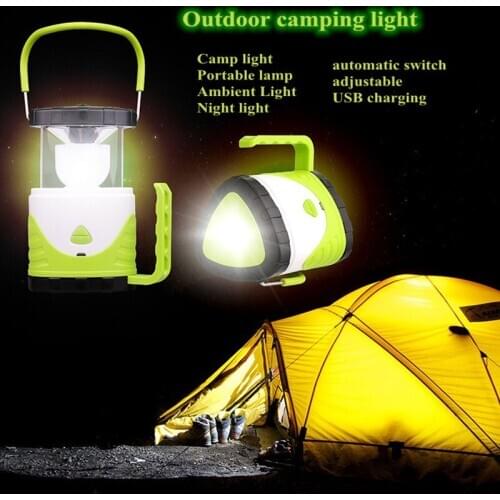 Multifunctional USB Rechargeable Camping Light 3 mode Dimmable Collapsible Camping Lamp portable lighting LED searchlight