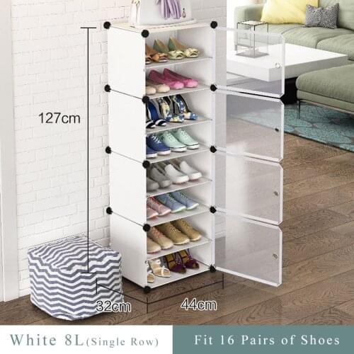 Multilayer Shoe Rack Space Saving Shoes Boots Organizer Closet DIY Assembled Module Shoe Cabinet Furniture Modern