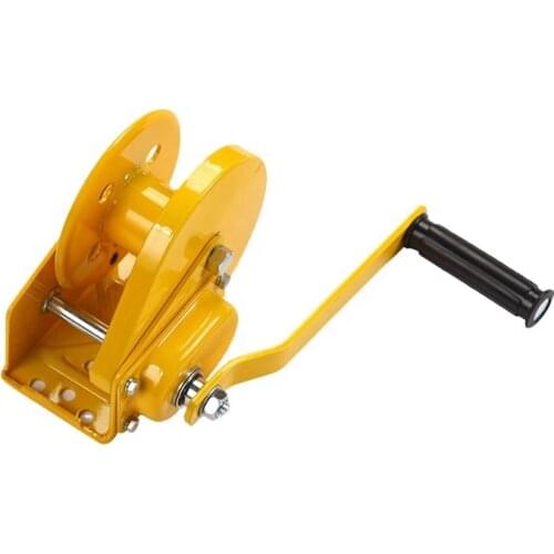 1800lbs coating plate small winch hand brake winch manual cable winch