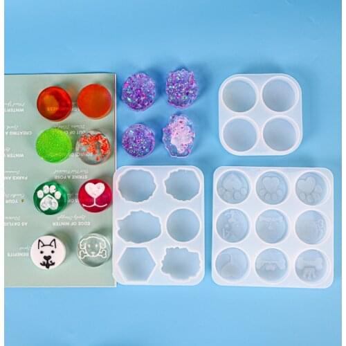 New Thick diy mobile phone bracket irregular marble pet round silicone mold