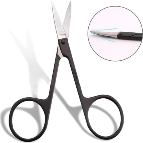 NEW Professional Eyebrow Scissor For Nails Eyebrow Nose Eyelash Cuticle Stainless Steel Scissors Curved Pedicure Makeup Tools